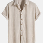 Sommerliches Polyester-Set: Kräftig gestreiftes Shirt & trendige Shorts