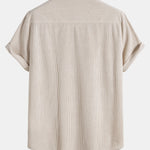 Sommerliches Polyester-Set: Kräftig gestreiftes Shirt & trendige Shorts